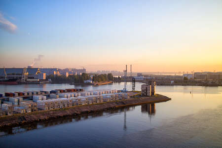 Cargo Terminal seaportの写真素材
