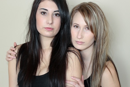 Two beautiful womenの写真素材