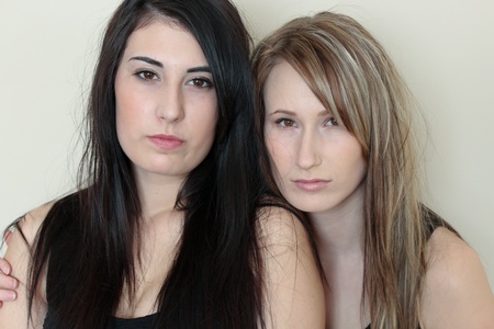 Two beautiful womenの写真素材