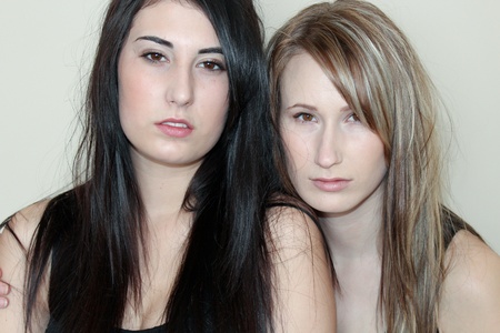 Two beautiful womenの写真素材