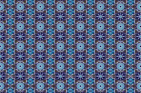 Seamless pattern based on traditional oriental ornaments. boho chic style. Colorful ethnic background.の写真素材