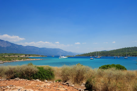 Beautiful day on the island of Dalyan, Turkeyの写真素材
