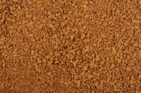 Instant coffee background. Close-up of instant coffee granules.の写真素材