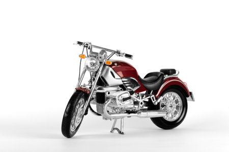Classic motorcycle isolated on a white background. 3d render image.の写真素材