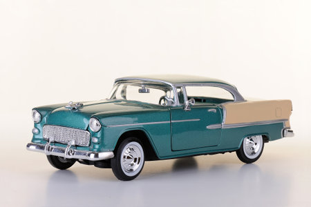1955's Classic car isolated on white background. Classic car on white background.