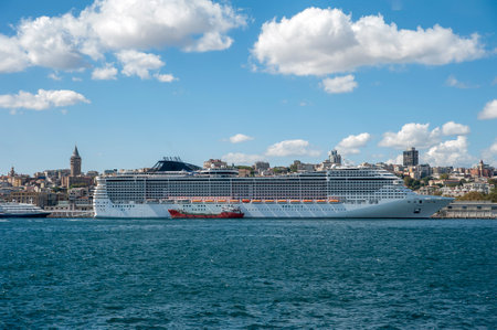 Cruise ship in Istanbul.の写真素材