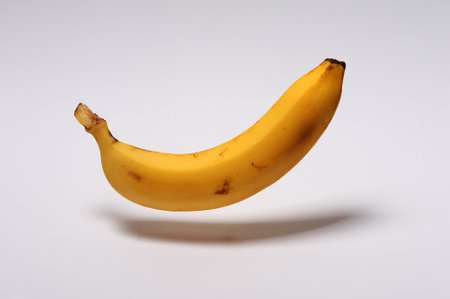 Banana on a white background. The concept of healthy eating.の写真素材