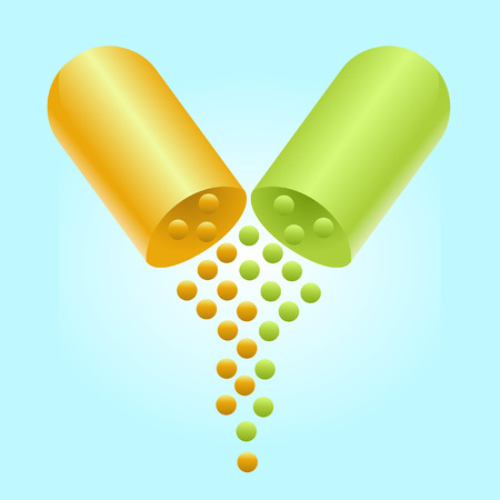 Pill Broken in Halfのイラスト素材