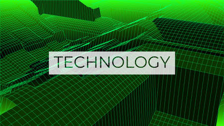 Vector image of distorted holographic neon mesh in retrofuturism style.