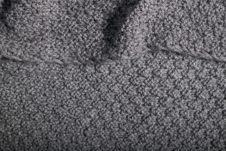 handmade gray cashmere wool fabric, textile background.の写真素材