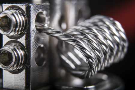 twisted clapton coil for vaping electronic cigarette.の写真素材