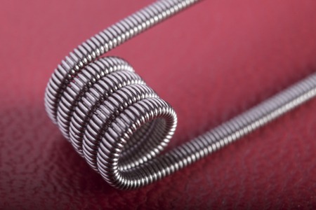 Alien Clapton coils example for vaping with electronic cigarette, e cig, ecigarette.の写真素材