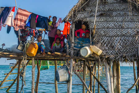 The sea gypsies are true masters of the sea, having roamed the waters of the Coral Triangle between Malaysia, Philippines and Indonesia for many generations.のeditorial素材