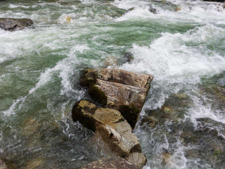 Picnic spot in the tourist attraction area of bluewater kalam valley swat Pakistanの写真素材