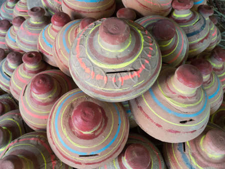 Sick Guinea fowl died in a grassの写真素材