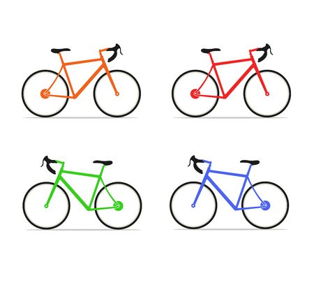 Colorful bicycle vector illustrationのイラスト素材