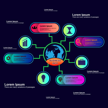 Modern infographics options banner. Vector illustration. Can be used for workflow layout, diagram, number options, web design.のイラスト素材
