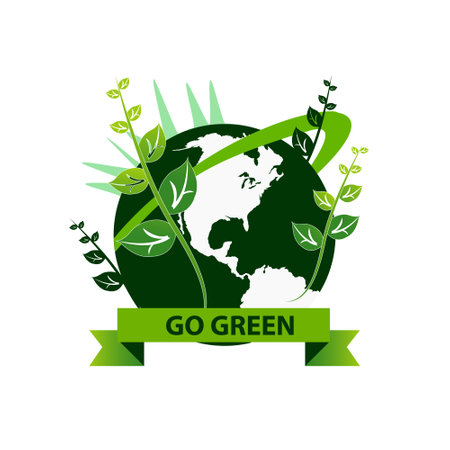 Ecology design over white background, vector illustration. Vector illustration.のイラスト素材