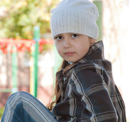 Beautiful look of the childの写真素材