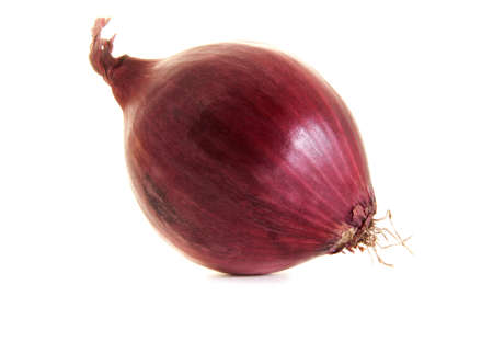 Red onion isolated on a white backgroundの写真素材