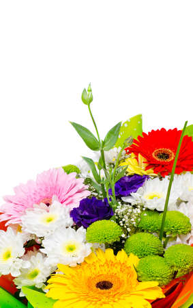 Beautiful bouquet on a white backgroundの写真素材