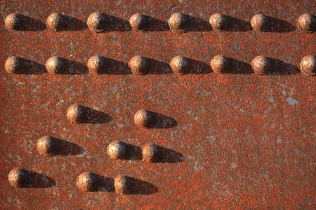 grunge metal plate of an old bridge