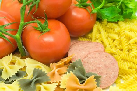 Ingredients for Italian dinnerの写真素材