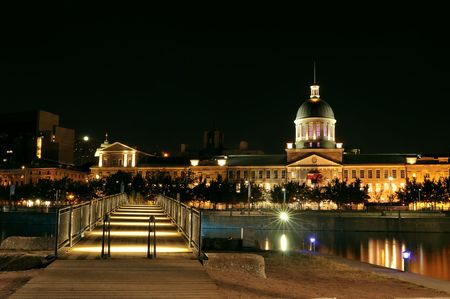 Bonsecours market - Old Port of Montreal by nightの写真素材