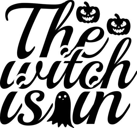 Hallowen collection quotes set and clipartのイラスト素材