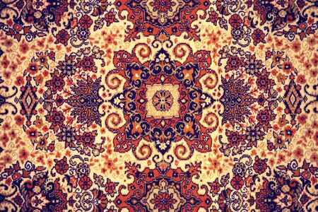 Persian Carpet. Closeup of national popular antique oriental backdrop, beautiful artistic, texture....