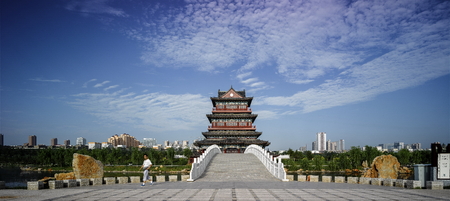 Shaanxi, Yulin City landscape viewのeditorial素材