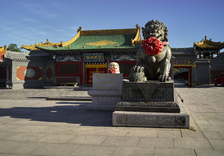 China the Inner Mongolia Autonomous Region, Hohhot City, xilituzhao, scenery of religious architectureのeditorial素材