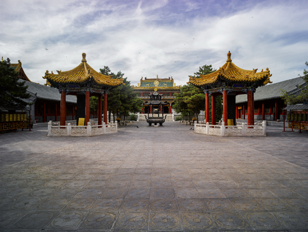 China the Inner Mongolia Autonomous Region, Hohhot City, xilituzhao, scenery of religious architectureのeditorial素材