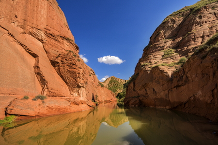 Longzhou Danxia Landformの写真素材