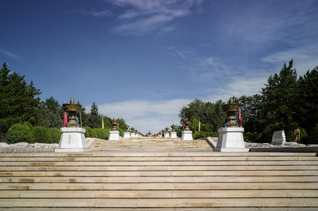 Ordos, Mausoleum of Genghis Khan, Inner Mongolia, Chinaのeditorial素材