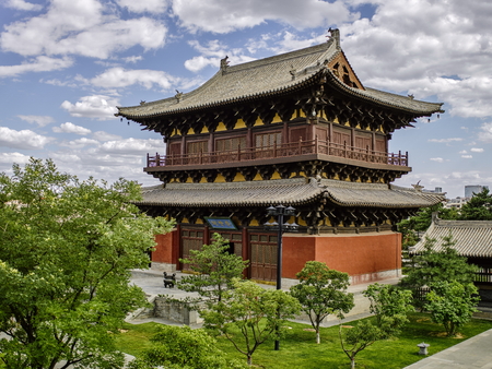 Datong in Shanxi Province, Chinese, Huayan Templeのeditorial素材