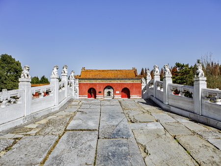 China's Hubei Province, Jingmen City, Zhongxiang City, the world cultural heritage obviously Mausoleumのeditorial素材