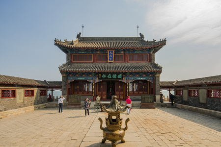 China's Hebei Province, Qinhuangdao, Shanhaiguan, the old leader, the temple of the seaのeditorial素材