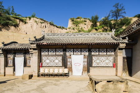 Chinese in Shaanxi Province, Yulin City, Mizhi County, Jiang manor, ancient residential architecture artのeditorial素材