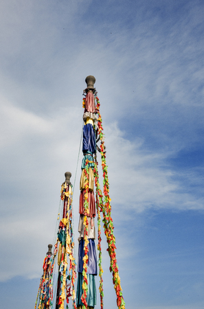 praying flagsの写真素材