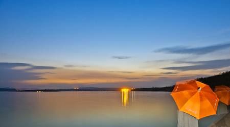 China's Henan Province, Jiyuan City, the Yellow River West beach sceneryのeditorial素材