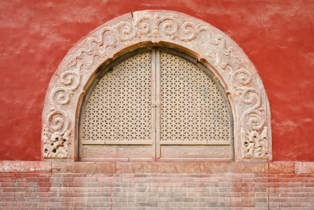 Longxing Temple stone windowの写真素材