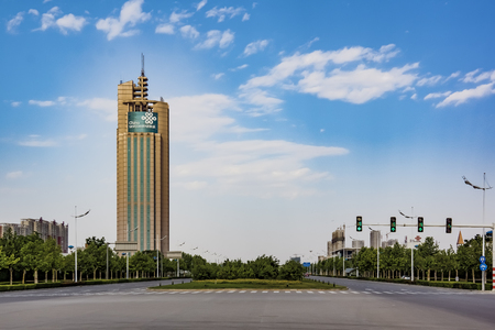 China Hebei, Shijiazhuang Development Zone urban sceneryのeditorial素材