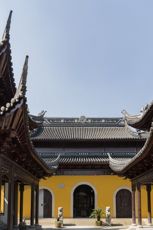 Exterior view of an ancient architectural building in Jiangsu Province, Suzhouのeditorial素材