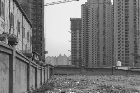 a rural construction site at China's Hebei Provinceのeditorial素材