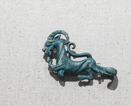 Western Han Dynasty Bronze Hook at Shanxi Museumのeditorial素材