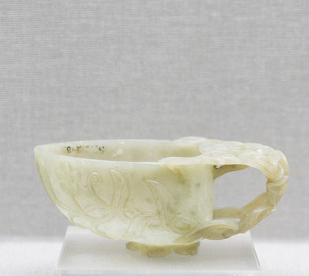 The jade from Qing Dynasty at Shanxi Museum, Shanxi Province, Taiyuan City, China.のeditorial素材