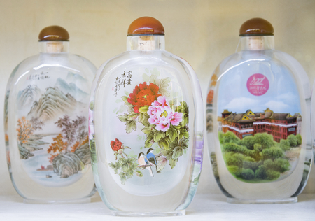painted snuff bottles at painting art museumのeditorial素材
