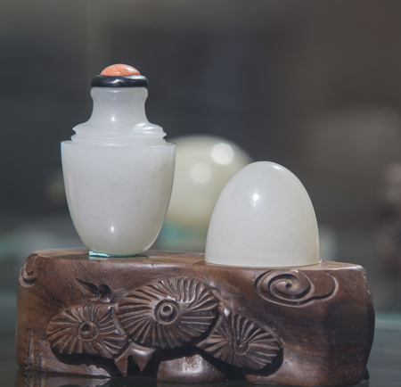 jade snuff bottles at painting art museumのeditorial素材