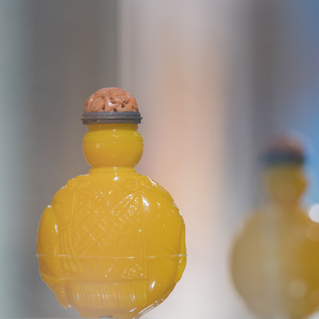 jade carving snuff bottles at painting art museumのeditorial素材